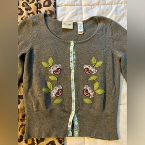 Vintage Axcess by Liz Claiborne Embroidered Cardigan